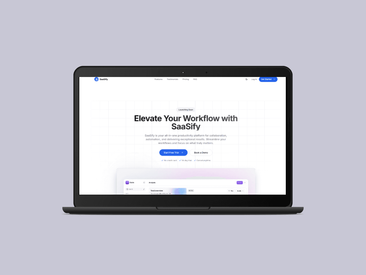 Screenshot of SaaS Landing project