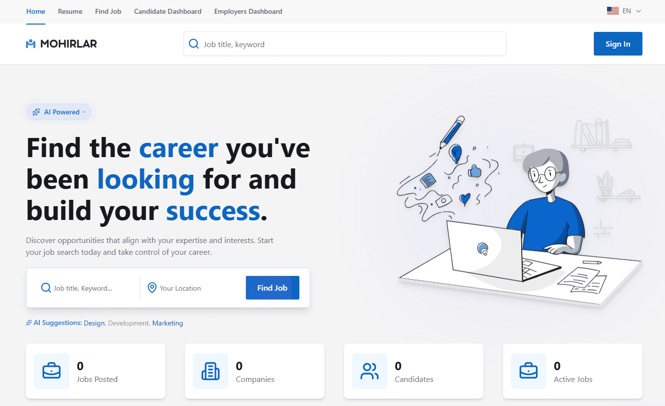 Screenshot of Kariyer Platformu project